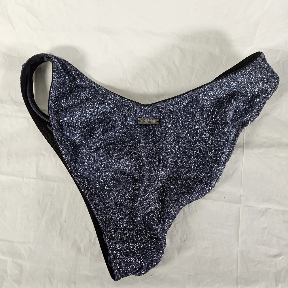 Triangl Swimwear Blue Sparkly Bikini Classic High-Leg